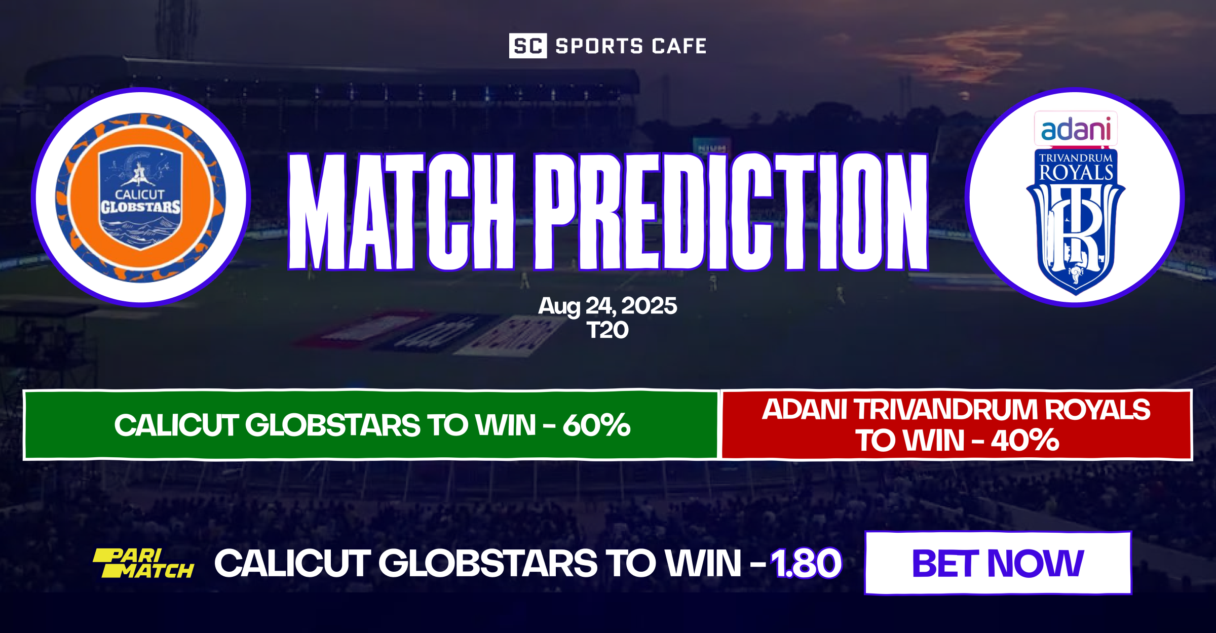 Calicut Globstars vs Adani Trivandrum Royals